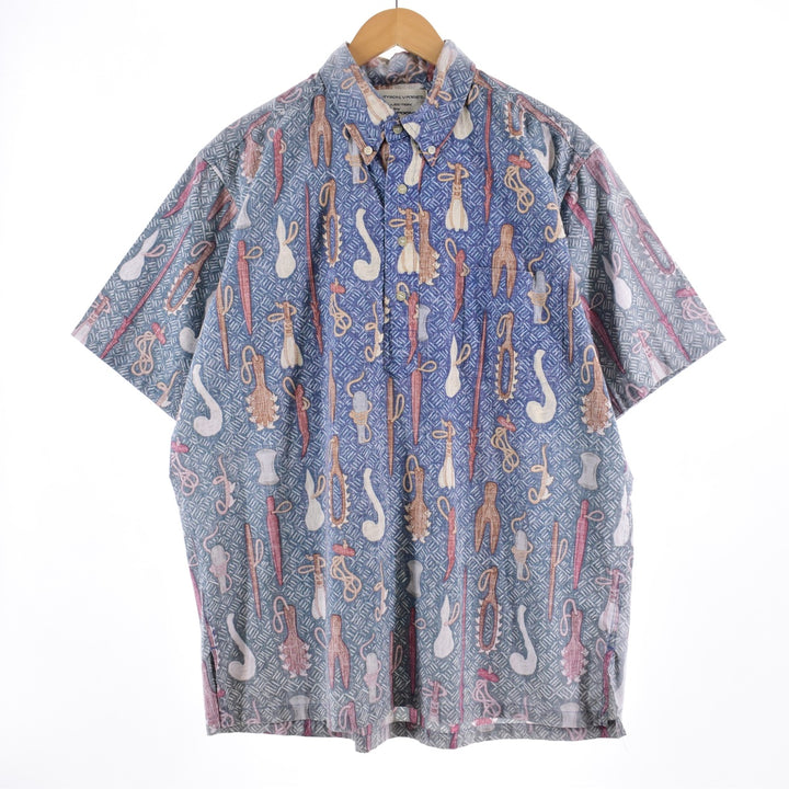 Reyn Spooner DIETRICH VAREZ COLLECTION All-over Print Button-Down Hawaiian Aloha Shirt Men's L /eaa337837