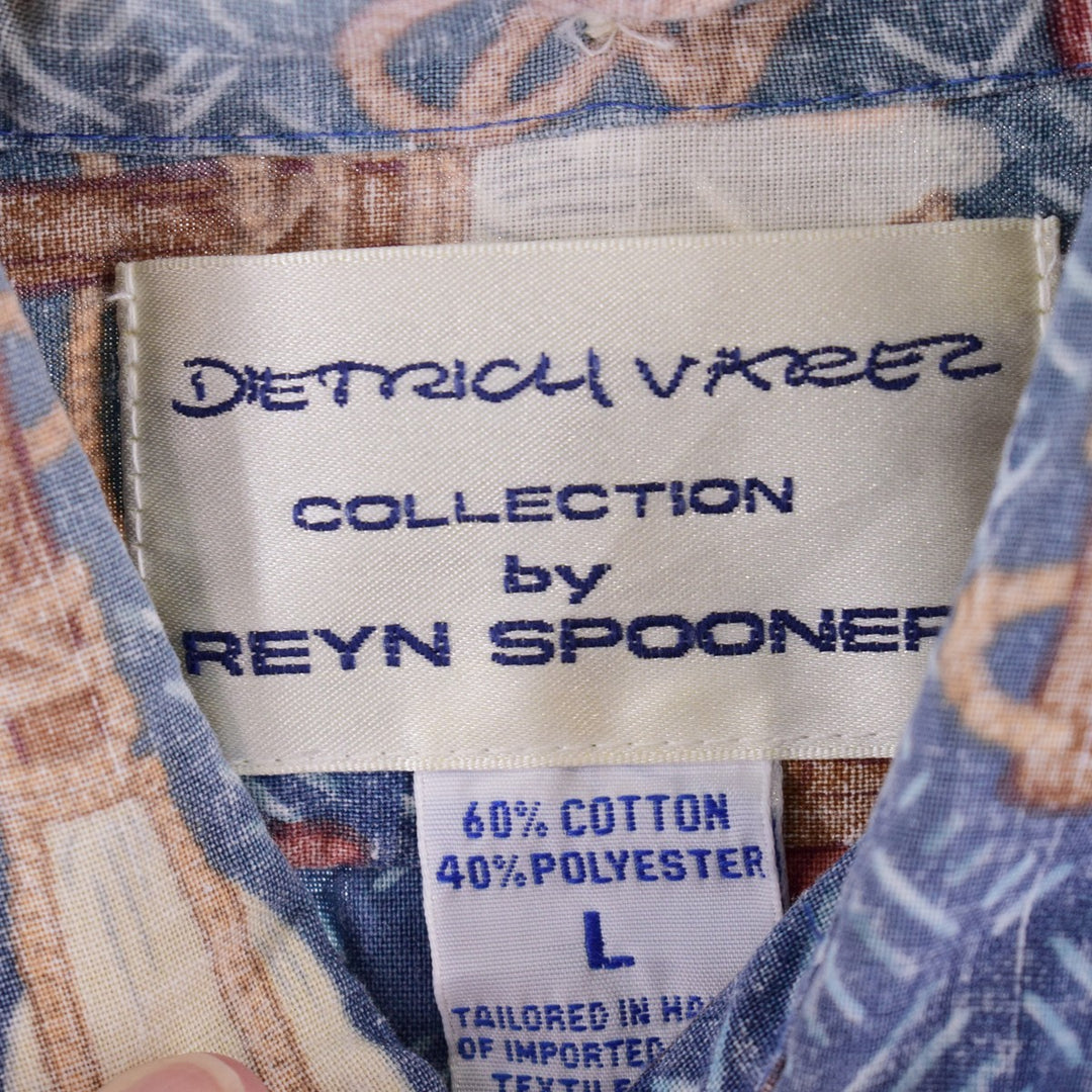 Reyn Spooner DIETRICH VAREZ COLLECTION All-over Print Button-Down Hawaiian Aloha Shirt Men's L /eaa337837