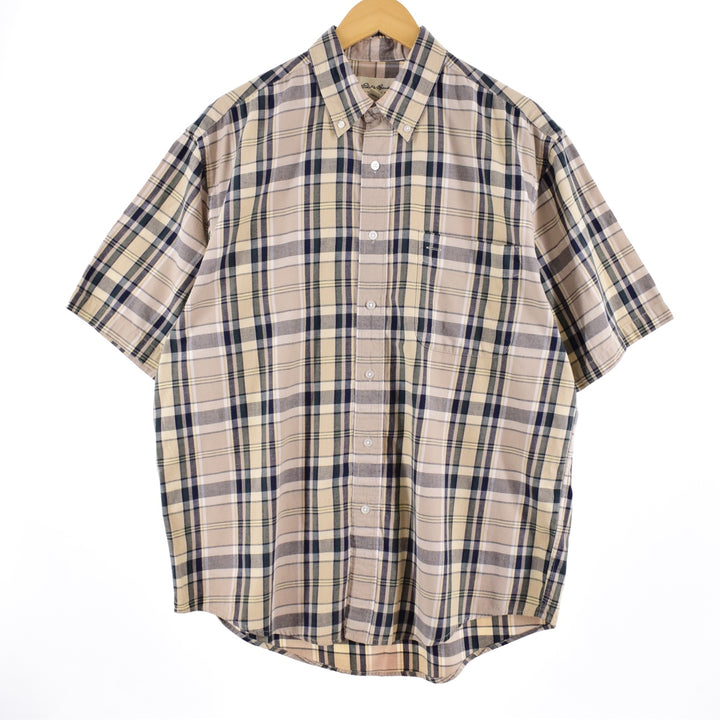 Eddie Bauer Short Sleeve Button Down Check Shirt Men's XL /eaa338025