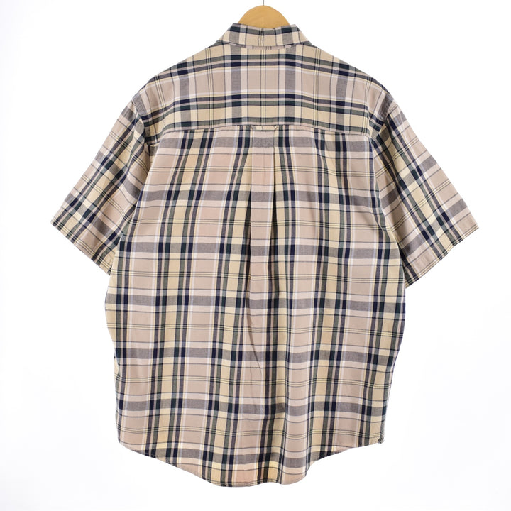 Eddie Bauer Short Sleeve Button Down Check Shirt Men's XL /eaa338025