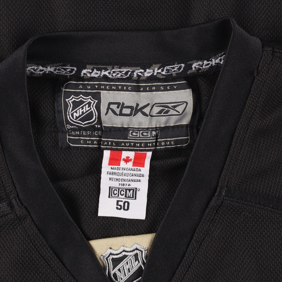 Reebok NHL Pittsburgh Penguins Numbering Game Shirt Hockey Shirt Made in Canada Men's L /eaa338144