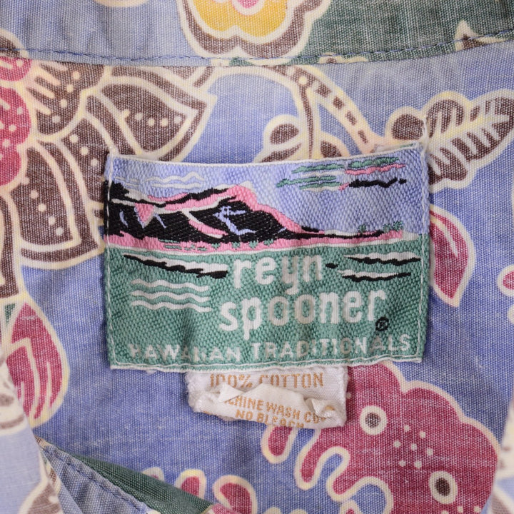 90'S Reyn Spooner Diamond Head Tag All-Over Print Button-Down Hawaiian Aloha Shirt Made in Hawaii Men's XL /eaa339271