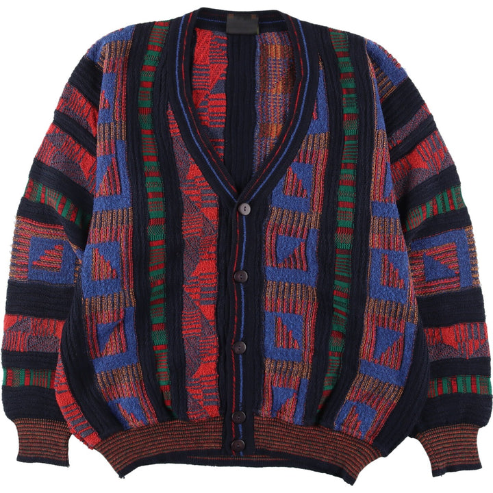 BAFFO all-over print cotton knit cardigan, men's XXL /eaa339495