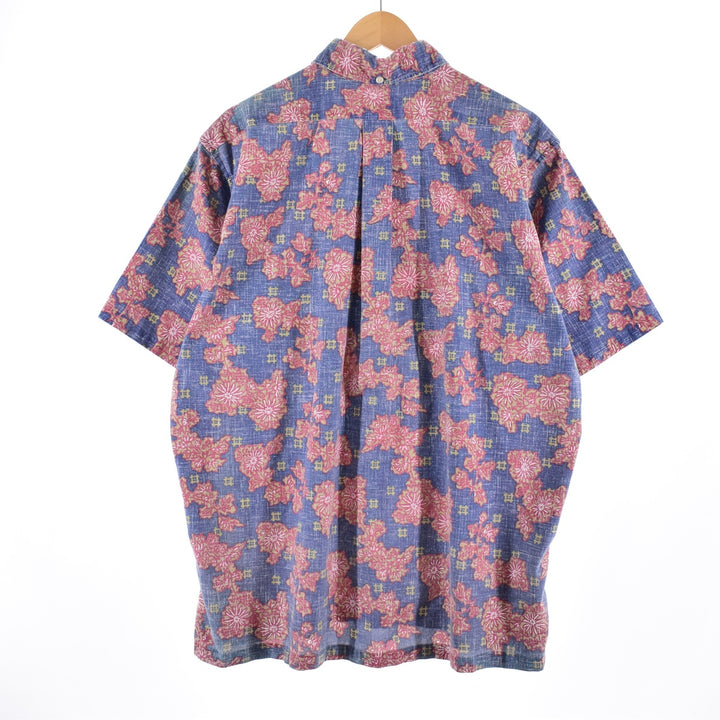 90'S REYNSPOONER Swimsuit Tag Bikini Tag All-Over Print Pullover Button-Down Hawaiian Aloha Shirt Made in Hawaii Men's XL /eaa339766