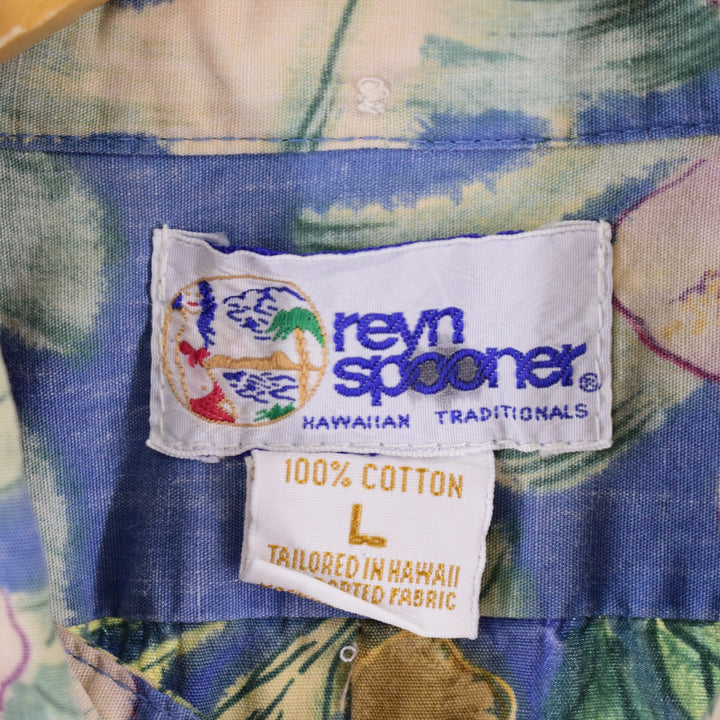 90'S REYNSPOONER Swimsuit Tag Bikini Tag Pullover Button Down Button Down Hawaiian Aloha Shirt Men's XL /eaa339798