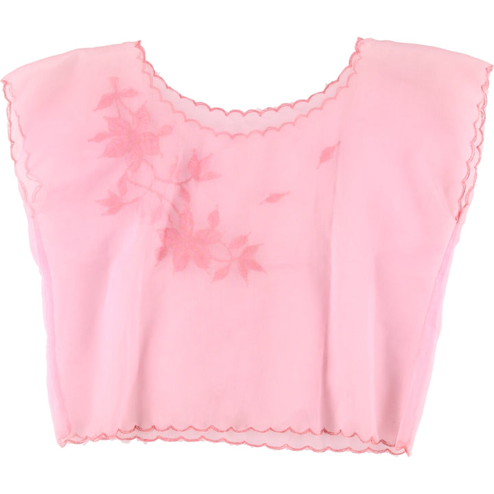 French Sleeve See-Through Short Sleeve Top Women's L /eaa340021