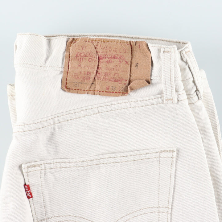 Levi's Levi's 501 White Jeans Straight Denim Pants Made in USA Men's W33 / eaa340430