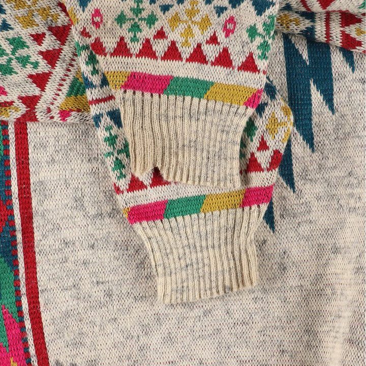 Native Pattern Acrylic Knit Sweater Made in Italy Men's M /eaa340590