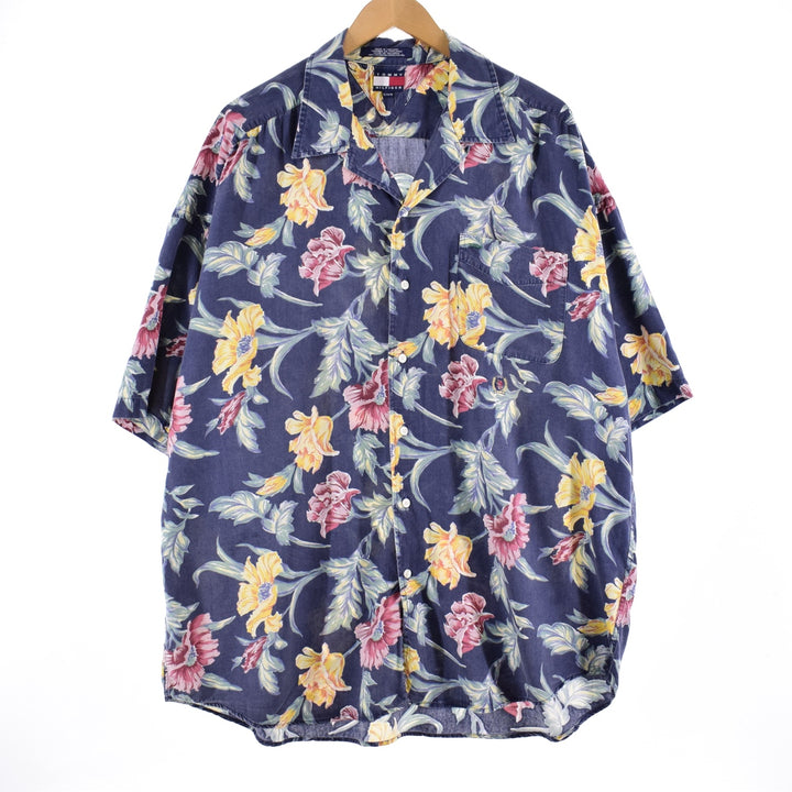 Tommy Hilfiger TOMMY HILFIGER All-over print open collar rayon Hawaiian aloha shirt Men's XXL / eaa340757