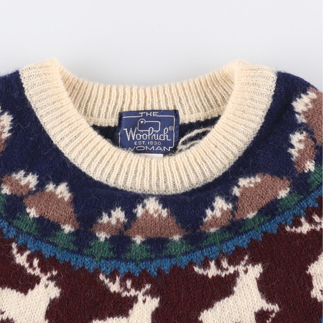 80'S WOOLRICH All-over Nordic sweater, women's L, vintage /eaa340994