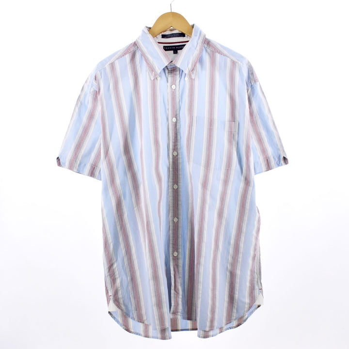 Tommy Hilfiger Short Sleeve Button Down Striped Shirt Men's XL /eaa341122