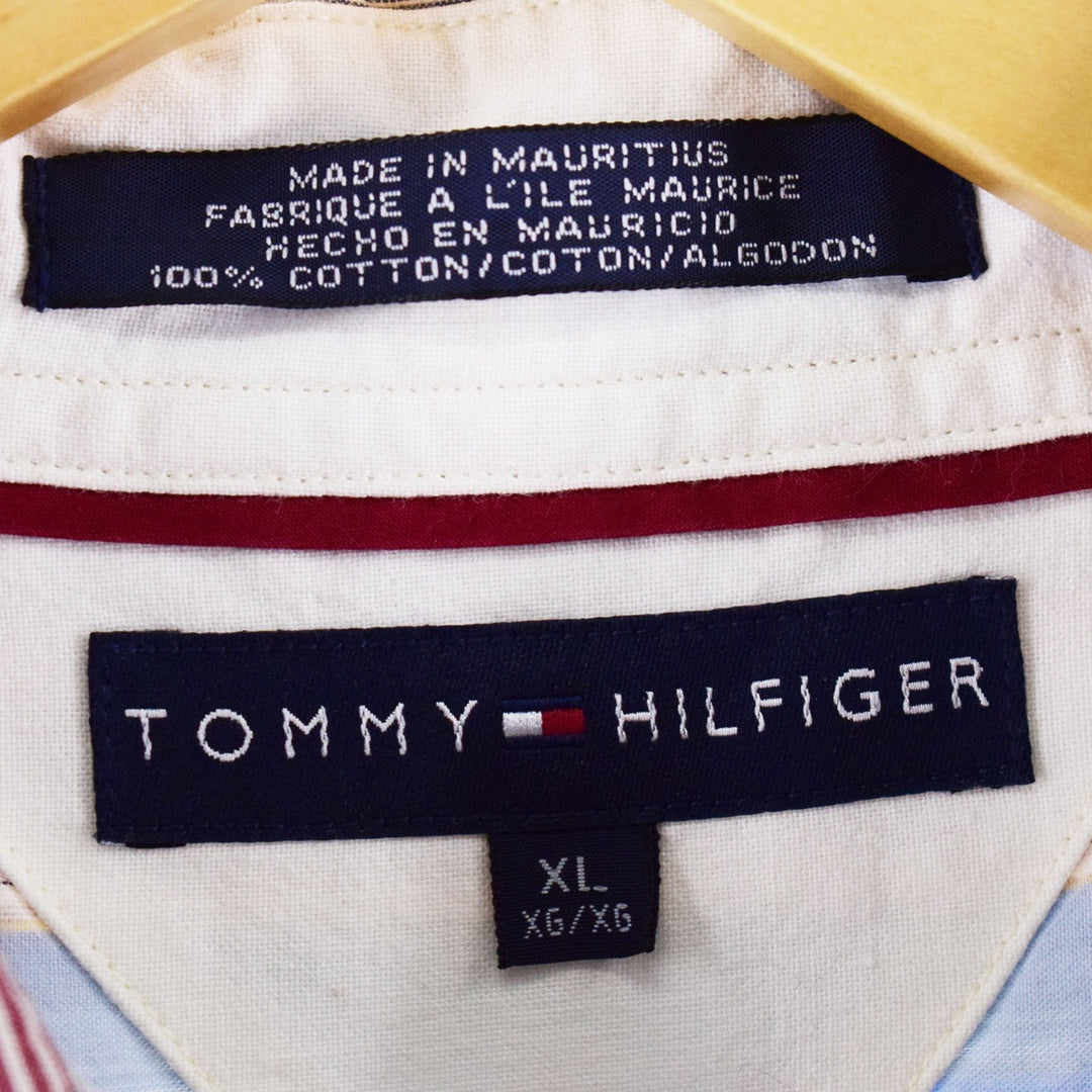 Tommy Hilfiger Short Sleeve Button Down Striped Shirt Men's XL /eaa341122