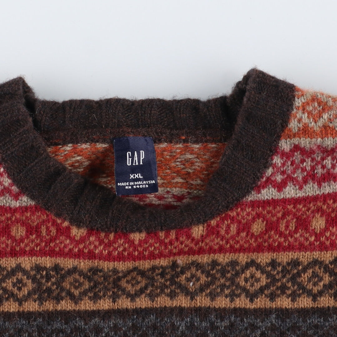 GAP All-over print wool knit sweater for men, XXL / eaa341217