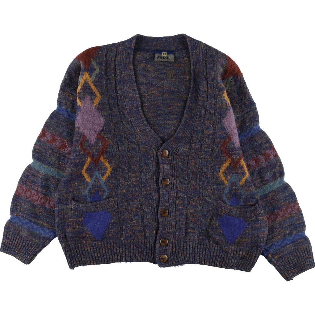 FIUME All-over Print Wool Knit Cardigan Men's M /eaa341233