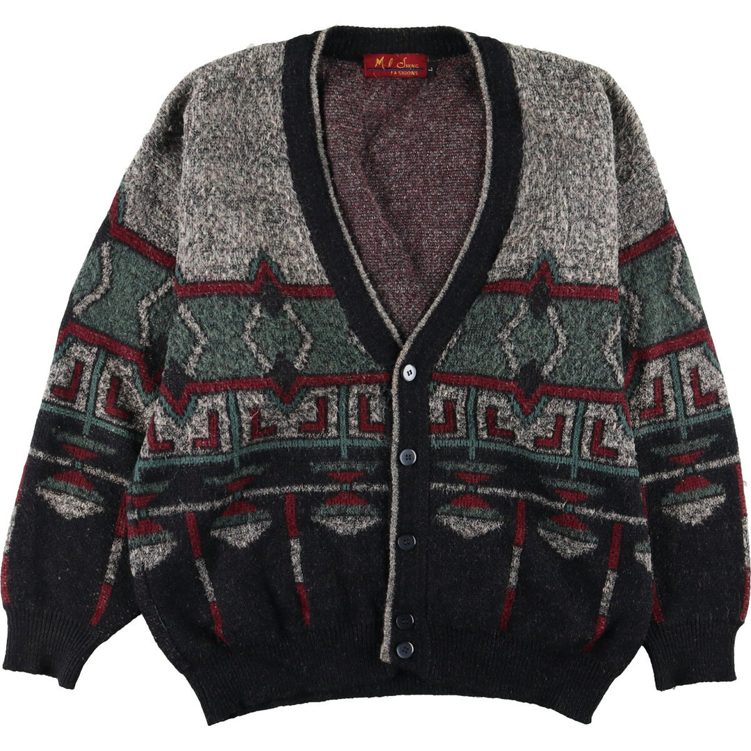 MLSHINA Native Pattern Wool Knit Cardigan Men's XL /eaa341270