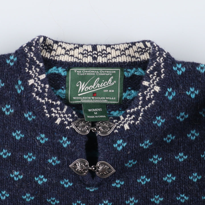 WOOLRICH Nordic Pattern Wool Tyrolean Sweater for Women, Medium /eaa341293