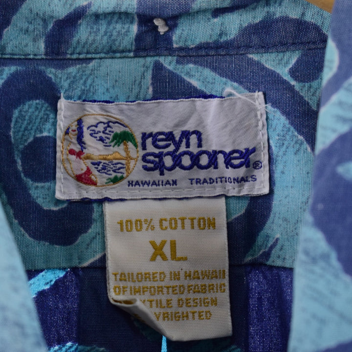 90'S REYNSPOONER Swimsuit Tag Bikini Tag All-Over Print Button-Down Hawaiian Aloha Shirt Made in Hawaii Men's XL Vintage /eaa341512