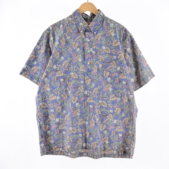 90'S REYNSPOONER Swimsuit Tag Bikini Tag All-Over Print Pullover Button-Down Hawaiian Aloha Shirt Made in Hawaii Men's XL /eaa341575