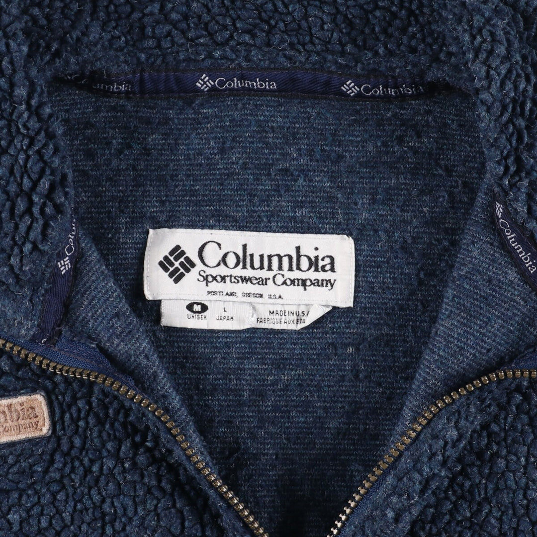 Columbia Half Zip Fleece Pullover Made in USA Men's L /eaa342296