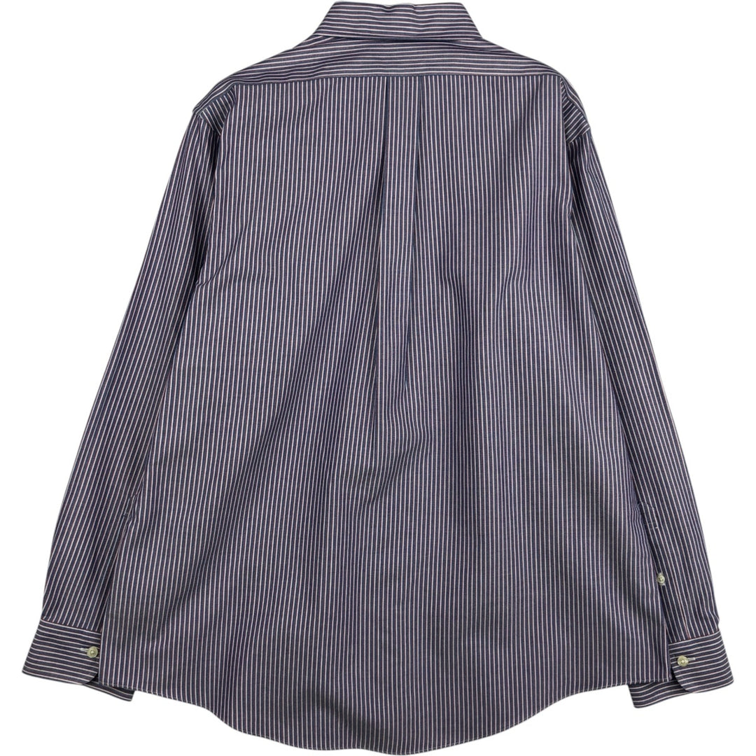 Brooks Brothers 1818 REGENT Tricolor Long-Sleeve Button-Down Striped Shirt, Men's Size XL (approx.) cotton blue type Vintage Second Hand