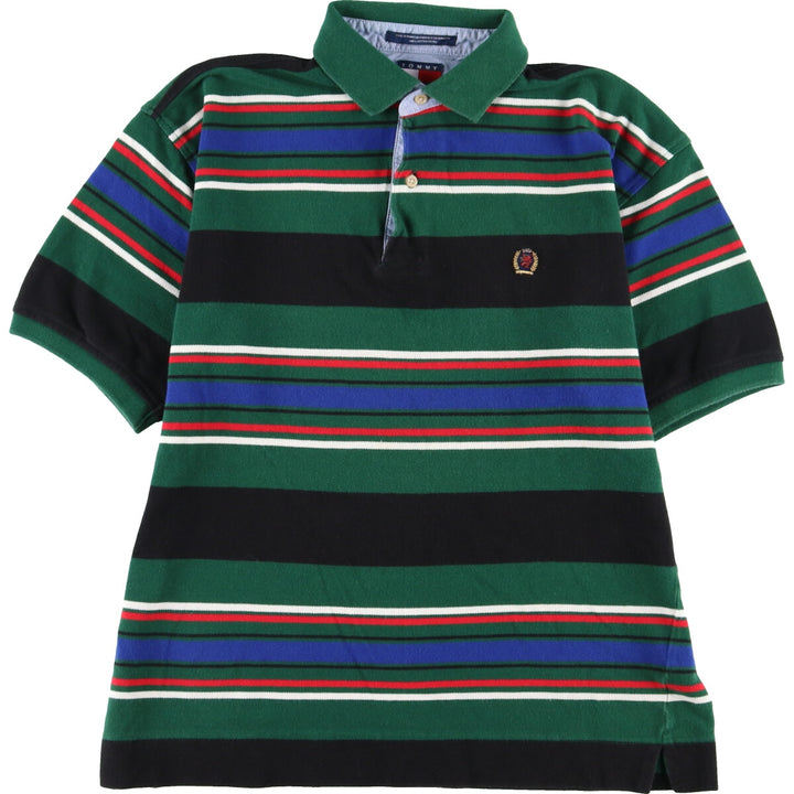 90'S Tommy Hilfiger Short Sleeve Striped Polo Shirt Men's Medium Vintage /eaa342623