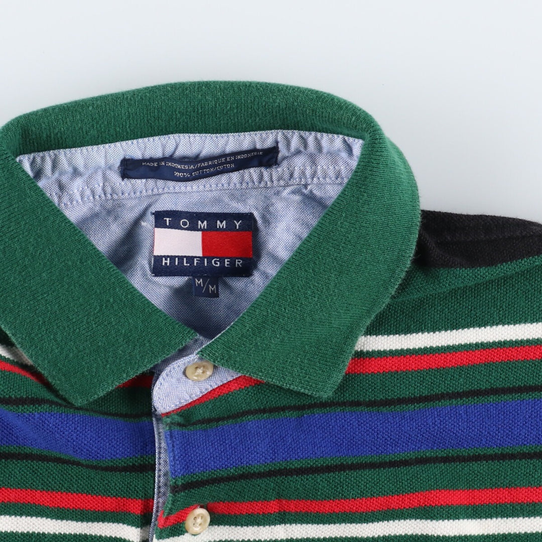 90'S Tommy Hilfiger Short Sleeve Striped Polo Shirt Men's Medium Vintage /eaa342623