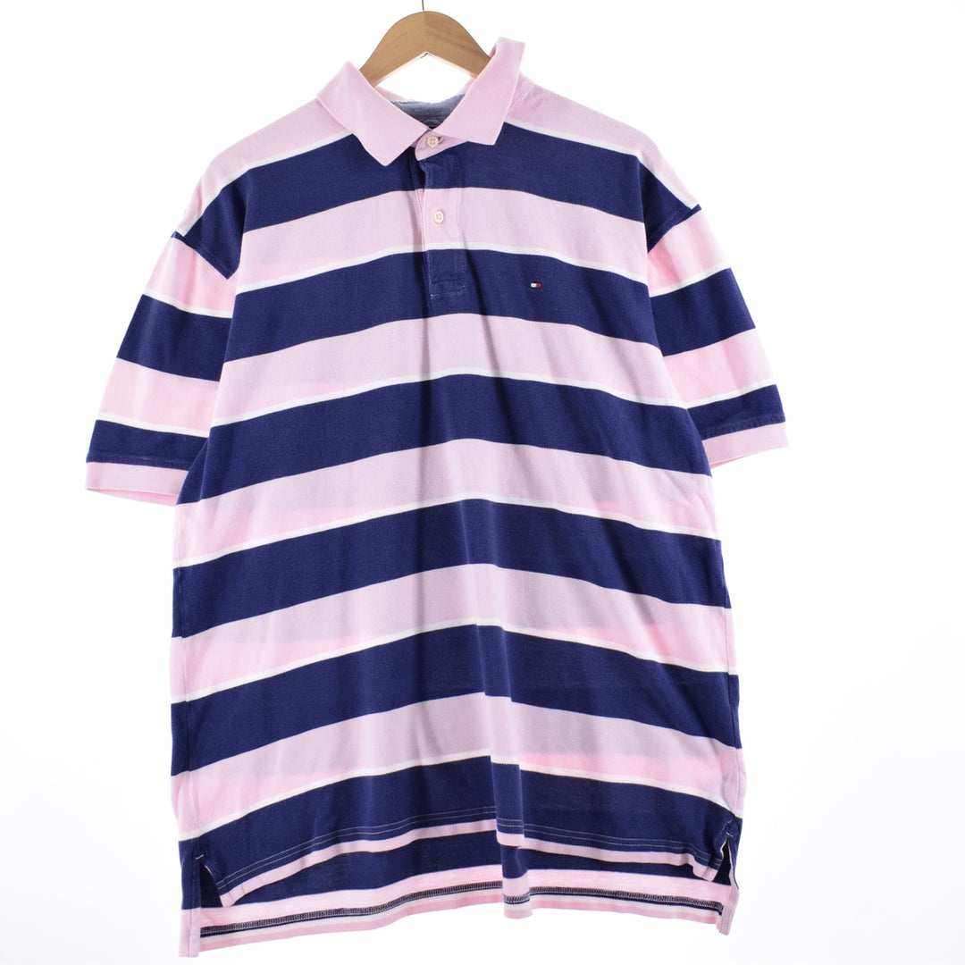 90'S Tommy Hilfiger Short Sleeve Striped Polo Shirt Men's XL Vintage /eaa342823