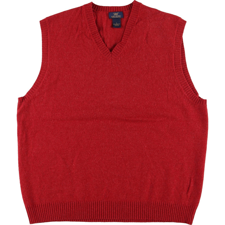 Brooks Brothers 346 V-neck wool knit vest, men's L / eaa342980