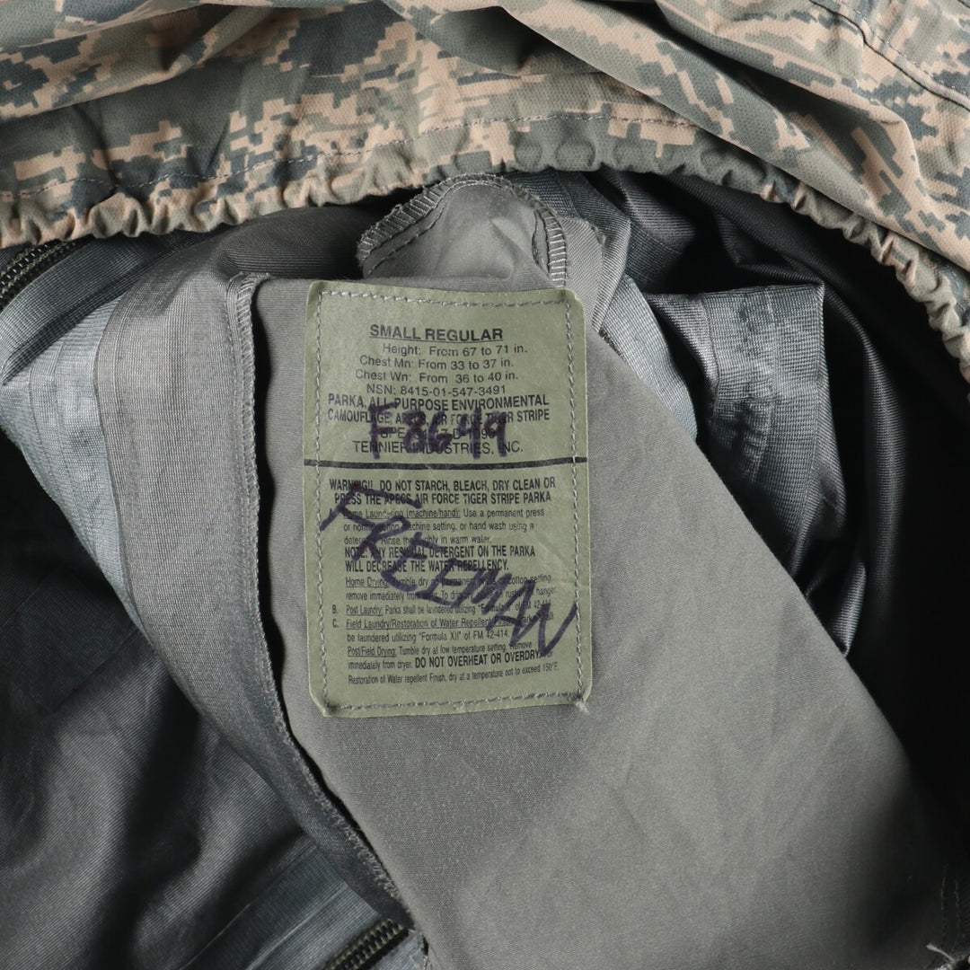 Genuine US Army USARMY ABU Digital Tiger Camo Camouflage Pattern Military Gore-Tex Parka Made in USA SMALL REGULAR Men's M /eaa343066