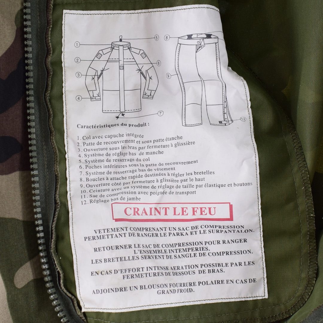90'S French military genuine camouflage pattern military Gore-Tex parka 96L men's L vintage /eaa343067