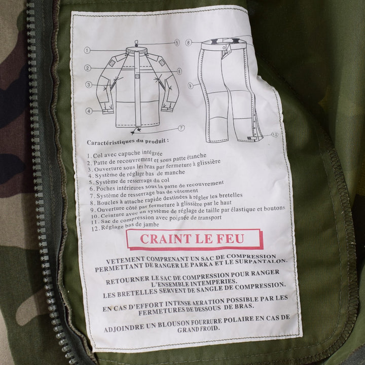 90'S French military genuine camouflage pattern military Gore-Tex parka 96L men's L vintage /eaa343067