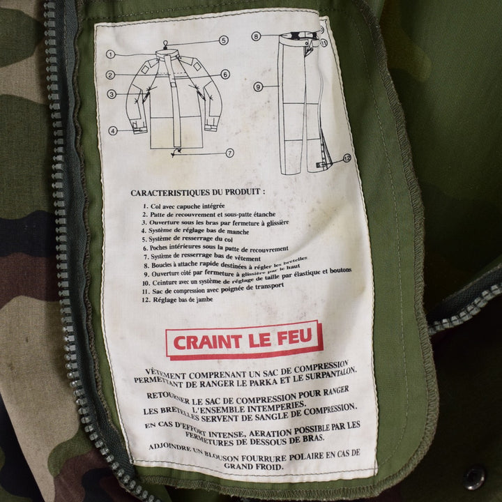 90'S French military genuine camouflage pattern military Gore-Tex parka 96L men's L vintage /eaa343069