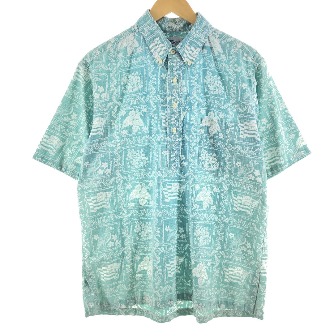 90'S REYNSPOONER Swimsuit Tag Bikini Tag Button Down Hawaiian Aloha Shirt Made in Hawaii Men's XL Vintage /eaa343131