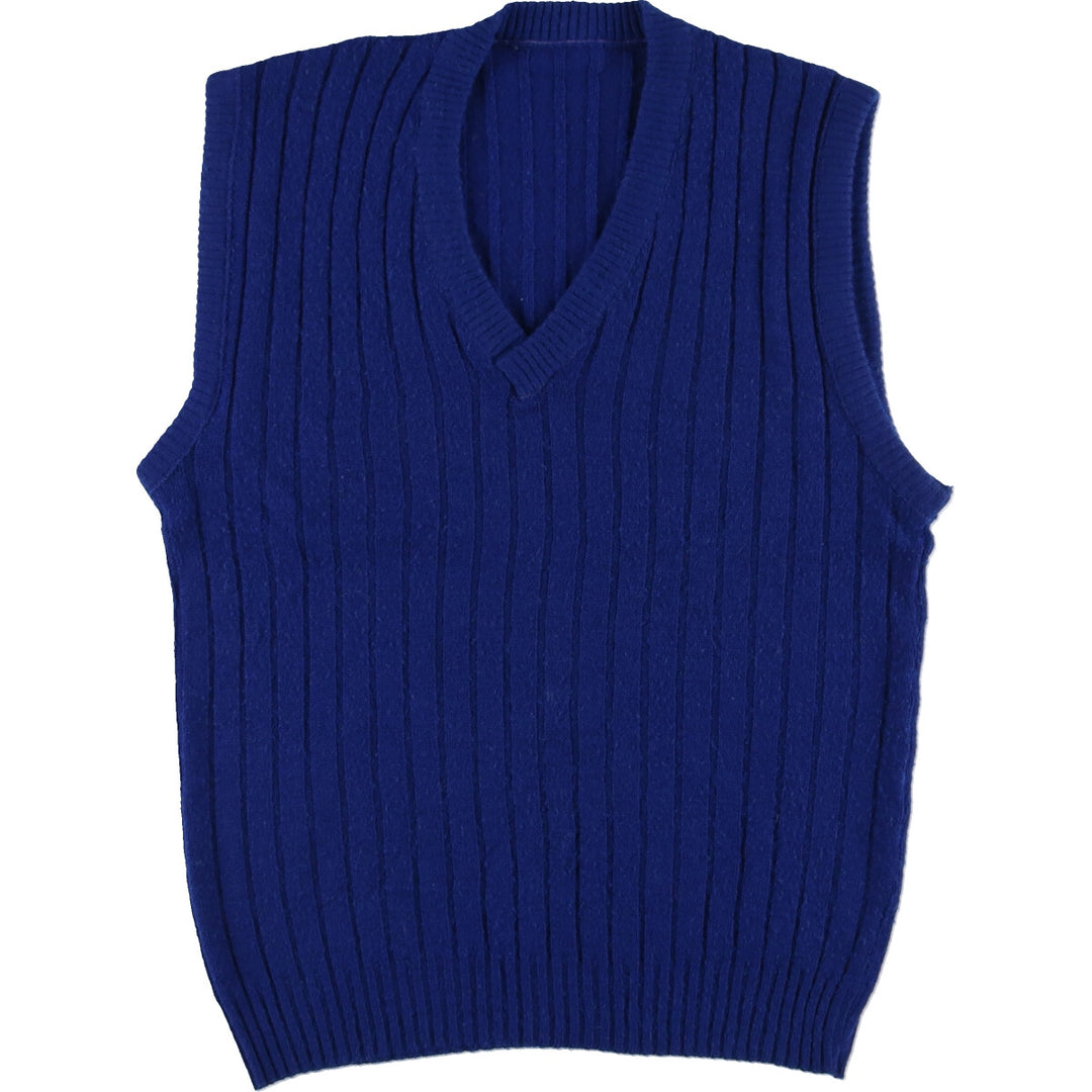 ~90'S ILGWU Ribbed V-neck Wool Knit Vest Made in USA Women's S Vintage /eaa343342