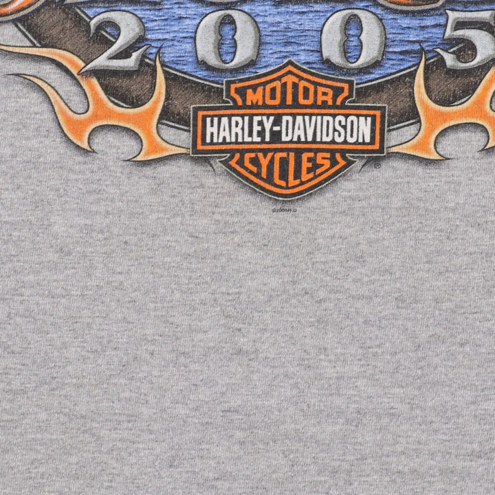 HOLOUBEK Harley-Davidson Double-sided Print Cut-off Motorcycle Bike T-Shirt Made in USA Men's XL /eaa343363