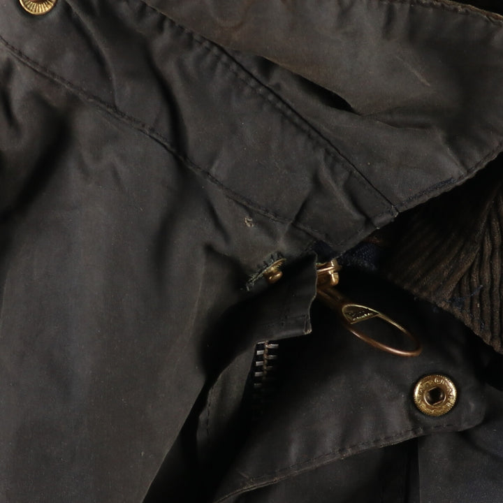 90'S Barbour BORDER Old 3 Warrant Waxed Cotton Oiled Jacket Made in England C46 /eaa343647