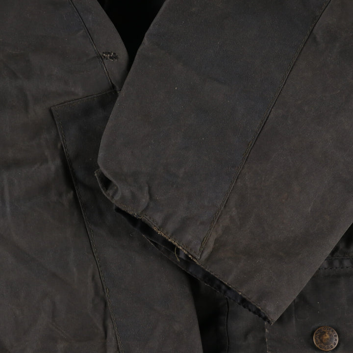 90'S Barbour BORDER Old 3 Warrant Waxed Cotton Oiled Jacket Made in England C46 /eaa343647