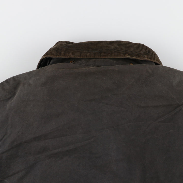 90'S Barbour BORDER Old 3 Warrant Waxed Cotton Oiled Jacket Made in England C46 /eaa343647