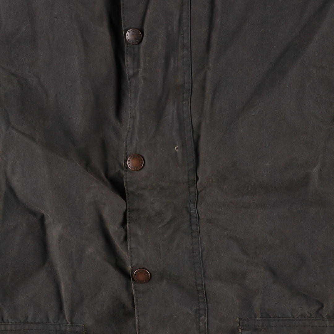 90'S Barbour BORDER Old 3 Warrant Waxed Cotton Oiled Jacket Made in England C46 /eaa343648