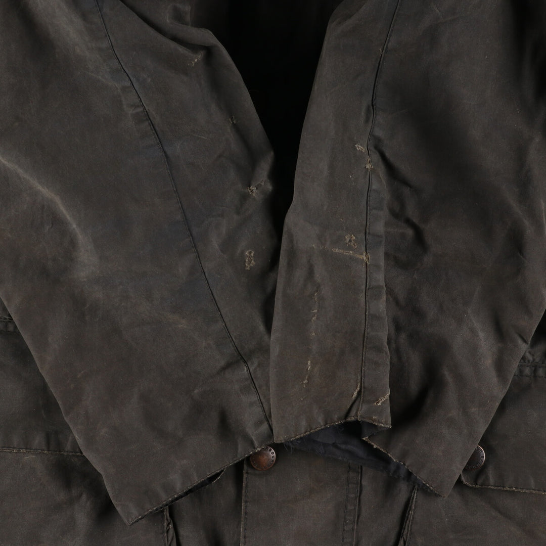 90'S Barbour BORDER Old 3 Warrant Waxed Cotton Oiled Jacket Made in England C46 /eaa343648