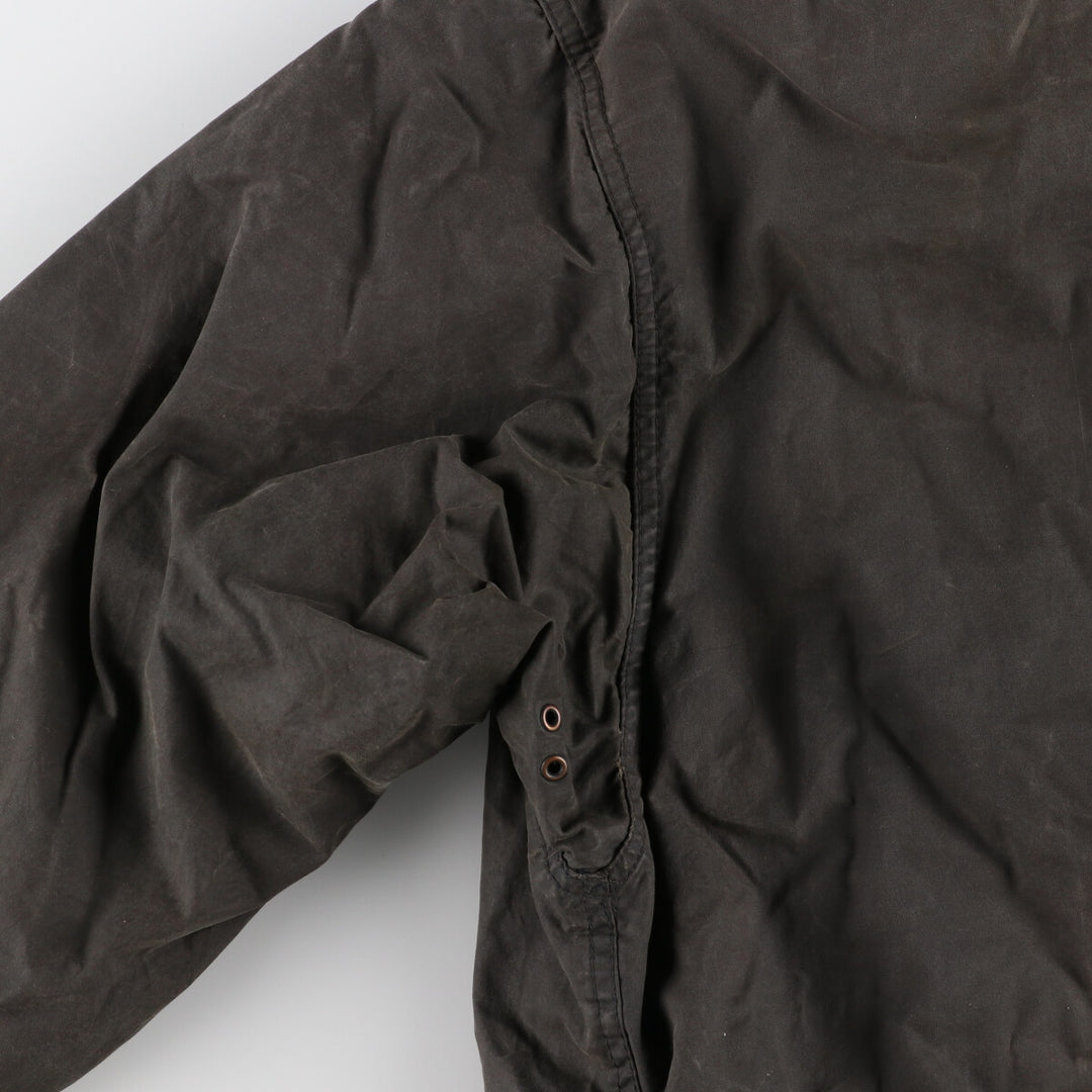 90'S Barbour BORDER Old 3 Warrant Waxed Cotton Oiled Jacket Made in England C46 /eaa343648