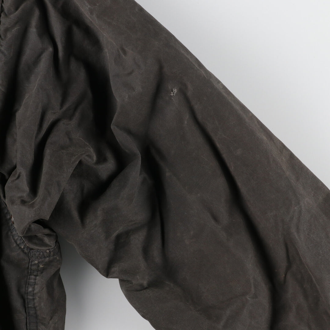 90'S Barbour BORDER Old 3 Warrant Waxed Cotton Oiled Jacket Made in England C46 /eaa343648