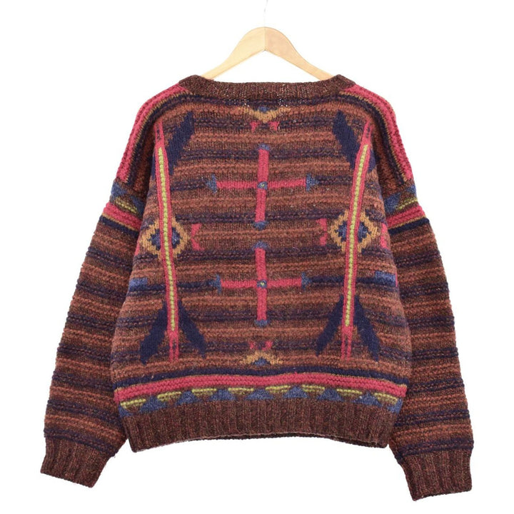 80'S WOOLRICH All-over print wool knit sweater, men's, S, vintage / eaa344384