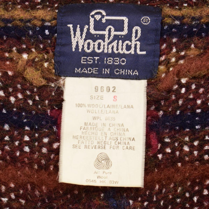 80'S WOOLRICH All-over print wool knit sweater, men's, S, vintage / eaa344384