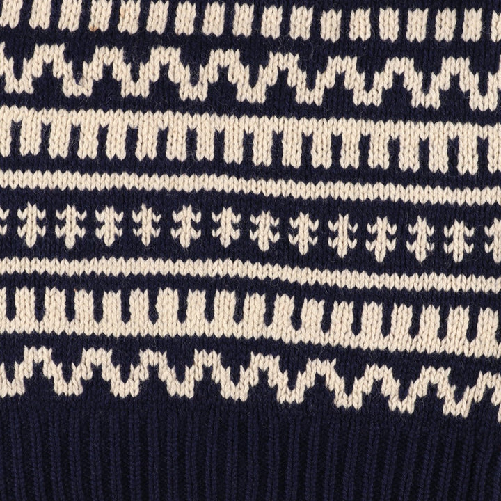 GAP All-over Fair Isle Pattern Wool Knit Sweater, Men's L /eaa344389