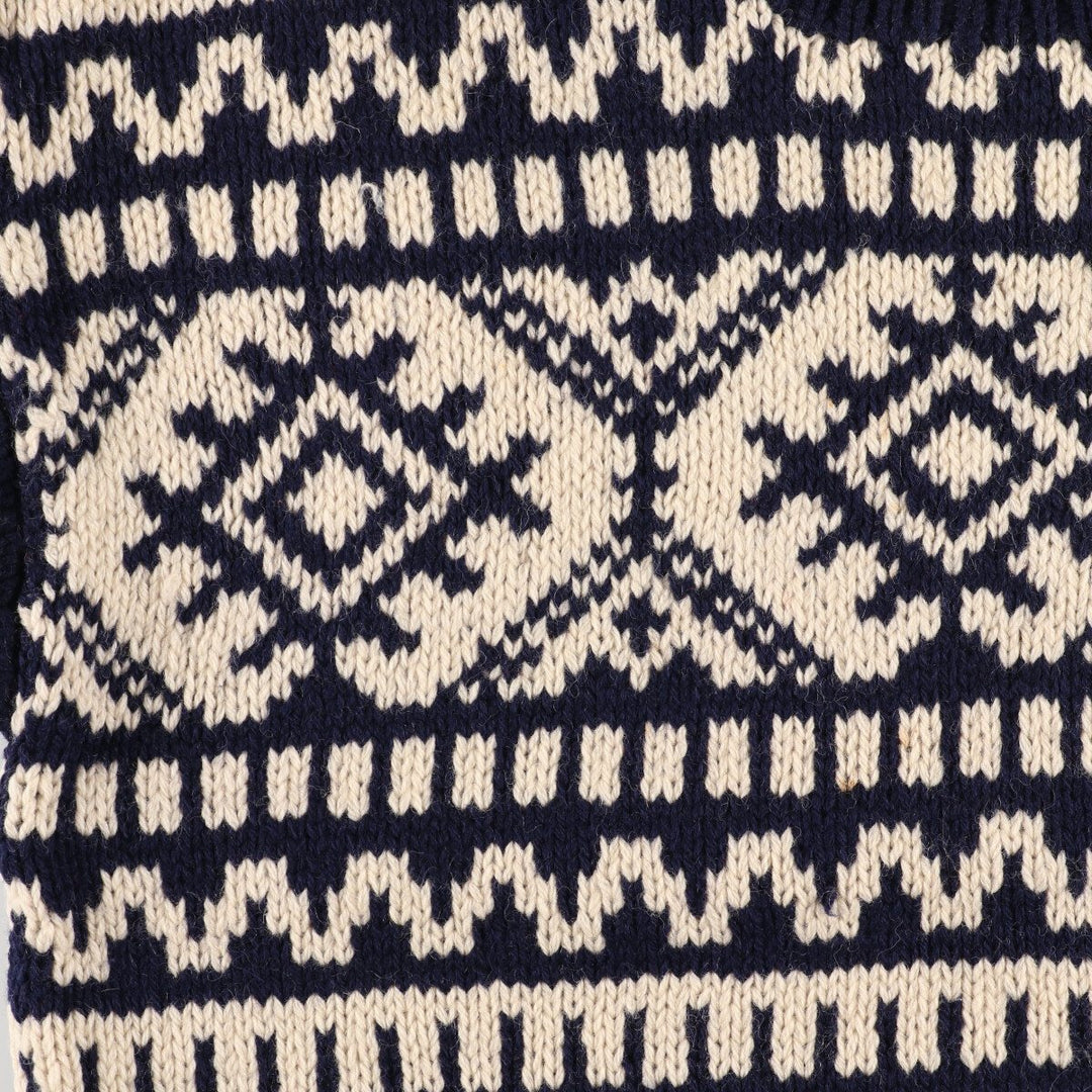 GAP All-over Fair Isle Pattern Wool Knit Sweater, Men's L /eaa344389