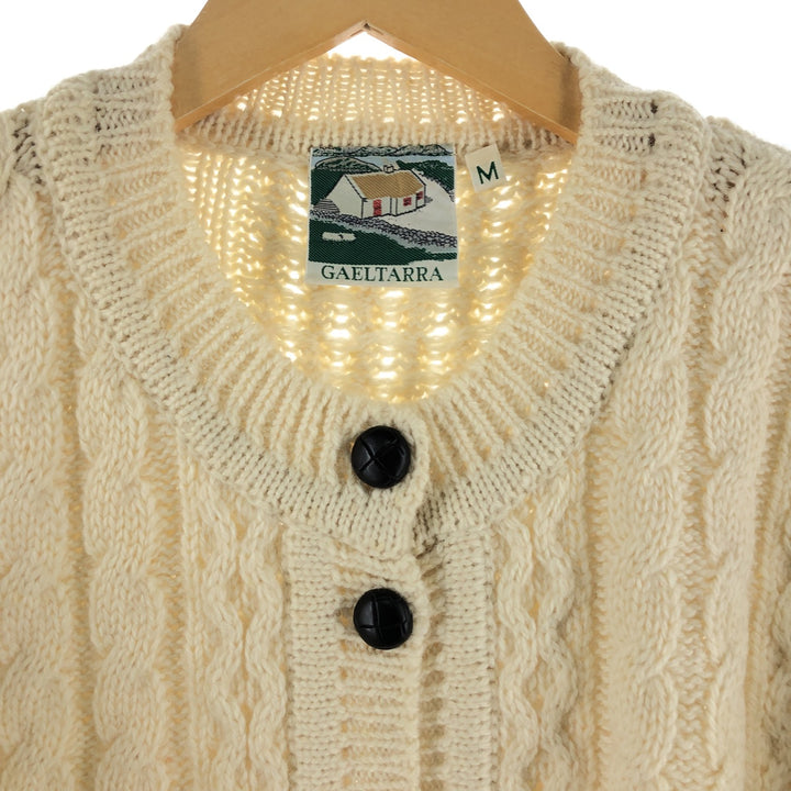 GAELTARRA Fisherman Aran Knit Cardigan Made in Ireland Women's XL /eaa344523