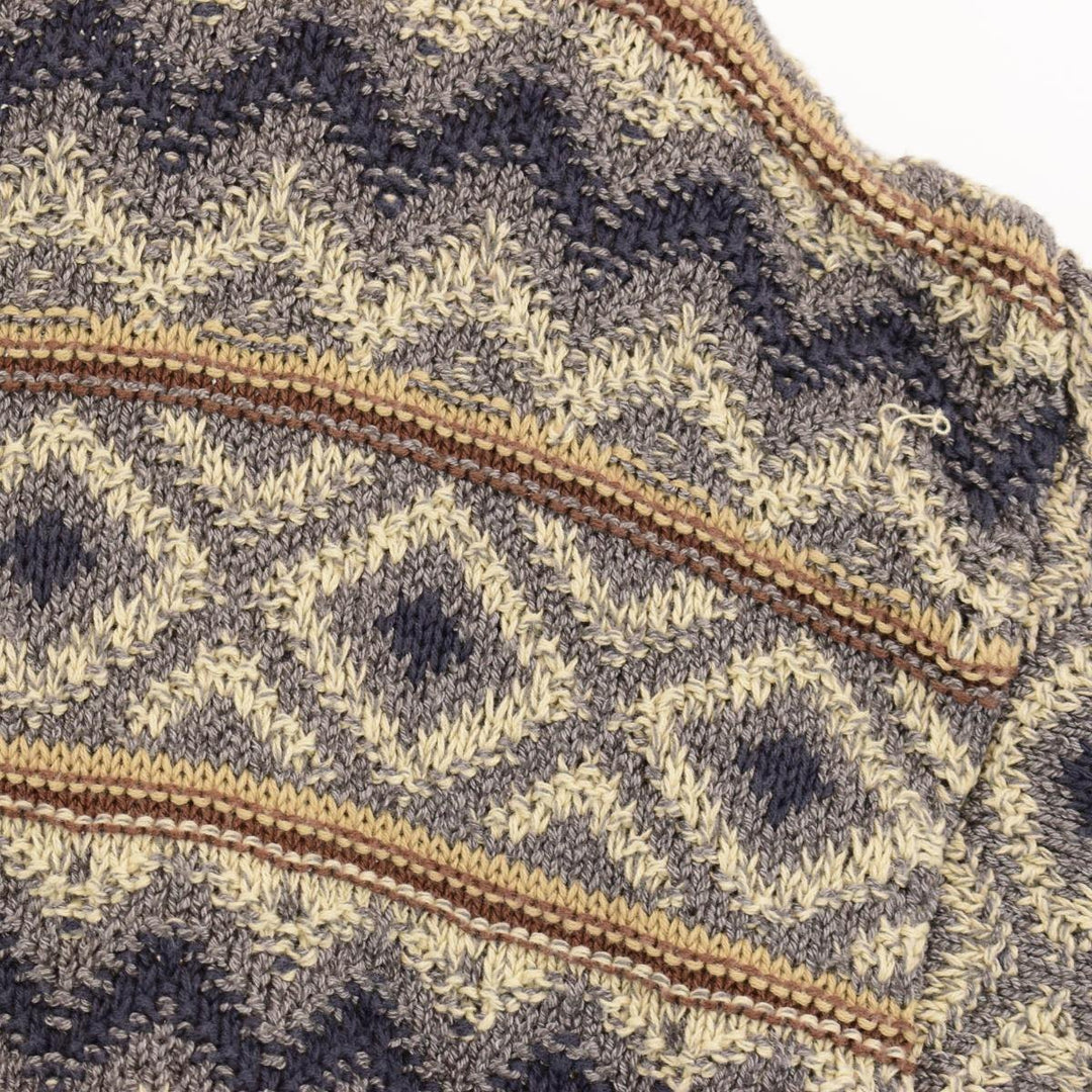 CLAIBORNE All-over Print Cotton Knit Sweater Men's M /eaa344695