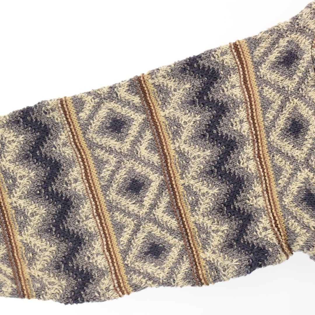 CLAIBORNE All-over Print Cotton Knit Sweater Men's M /eaa344695