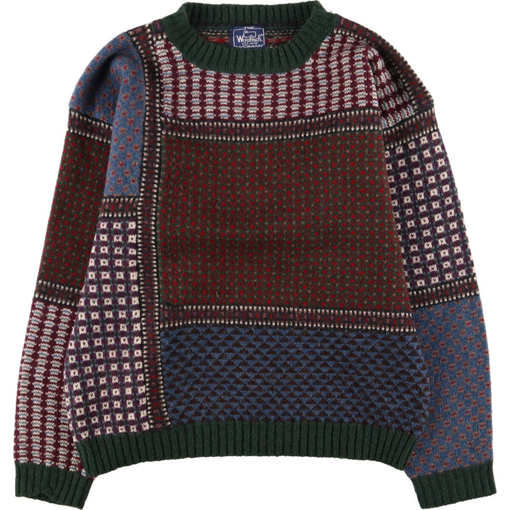 80'S WOOLRICH THE WOMAN all-over print wool knit sweater, women's XL, vintage /eaa344790